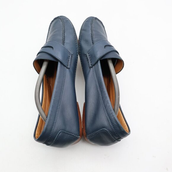 Ralph Lauren Men\'s Size 11 D Navy Blue Leather Penny Loafers Driving Moccasins main image 4